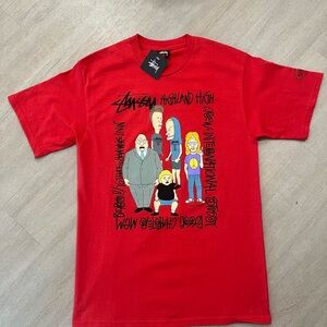 Stussy x Beavis and Butthead Shirt Medium